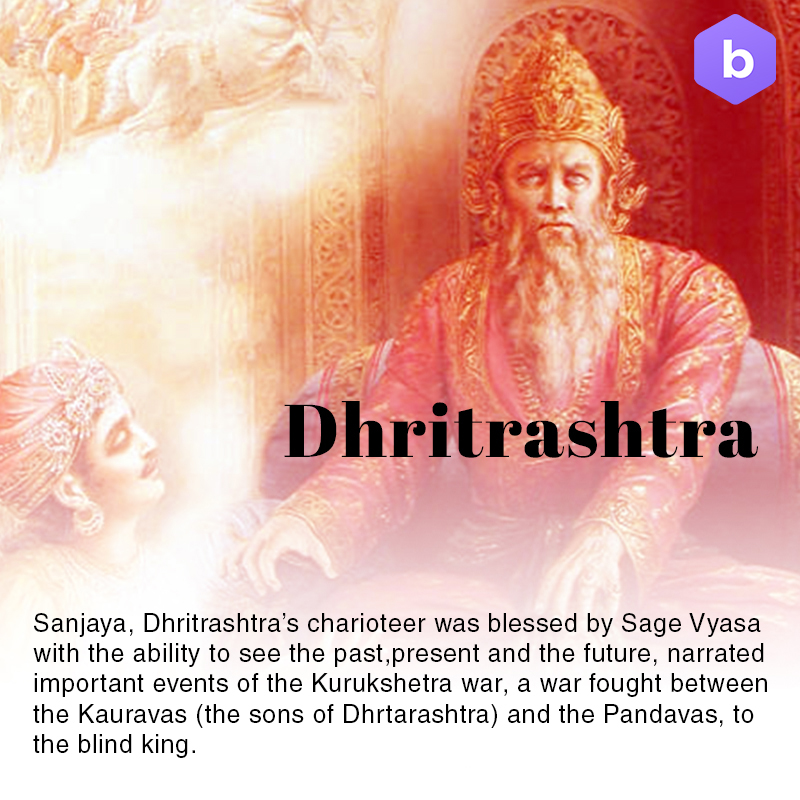 facts about mahabharata, facts about dhritrashtra, dhritrashtra character