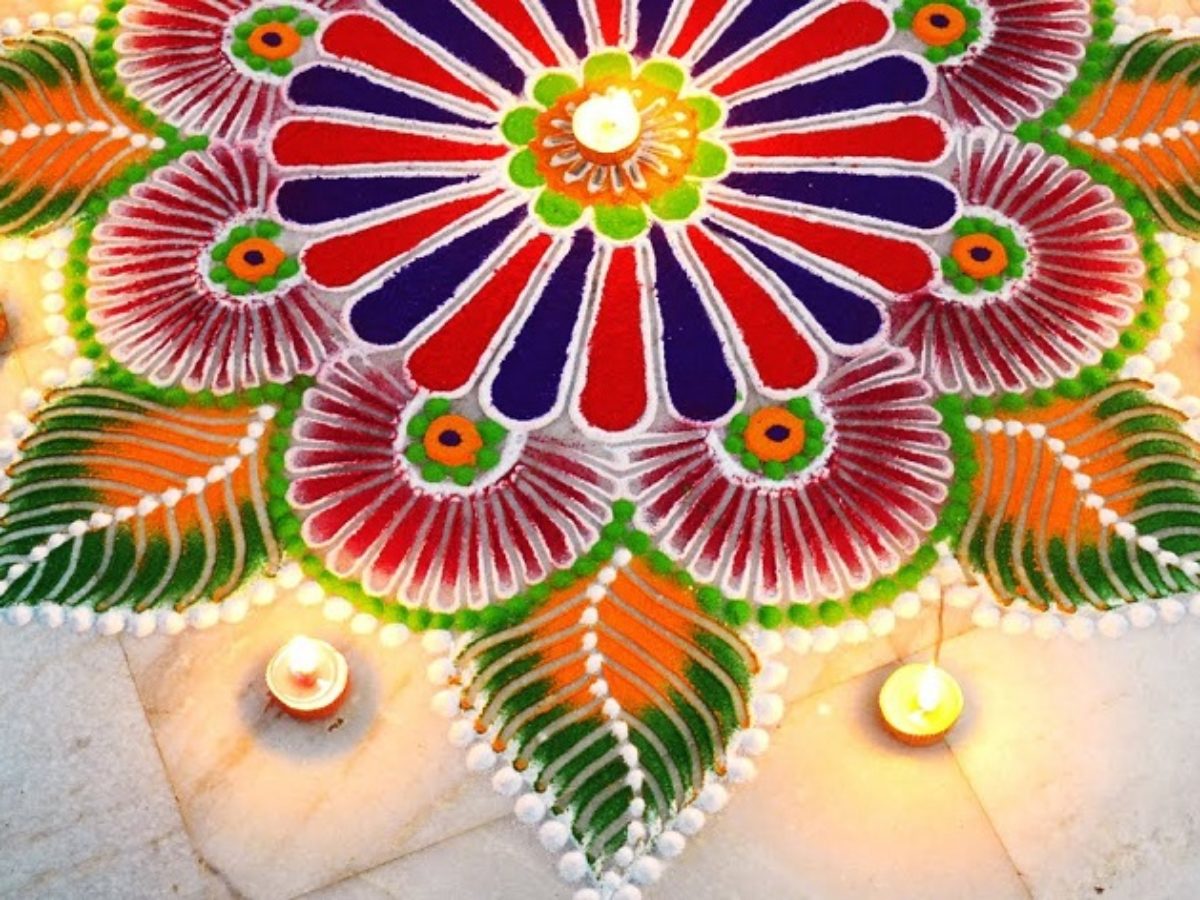 Happy Makar Sankranti Rangoli Design wishes 2019 - Baggout