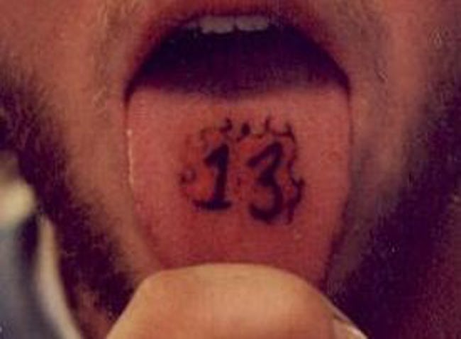 number tongue tattoo designs for women