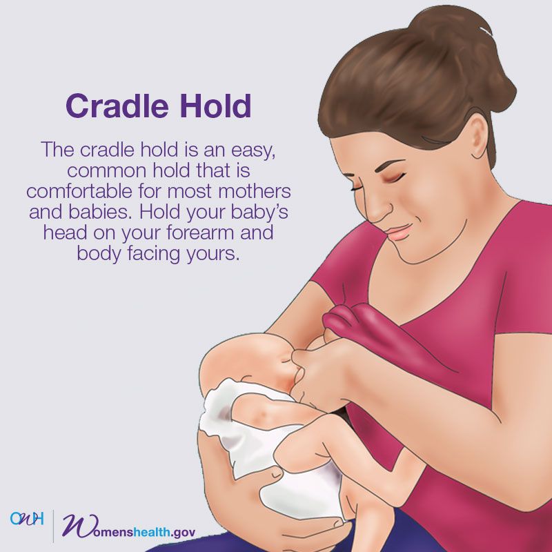cradle breastfeeding position