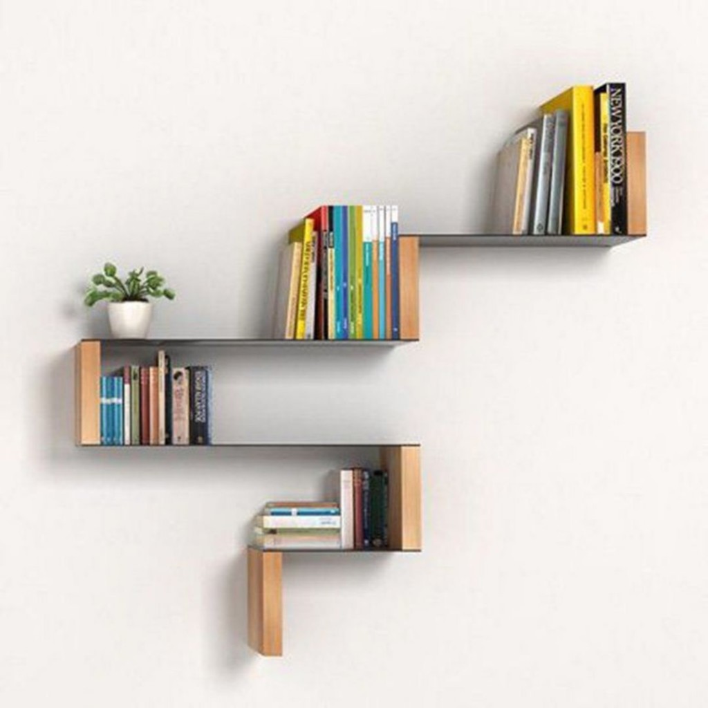 minimalist modern book rack design