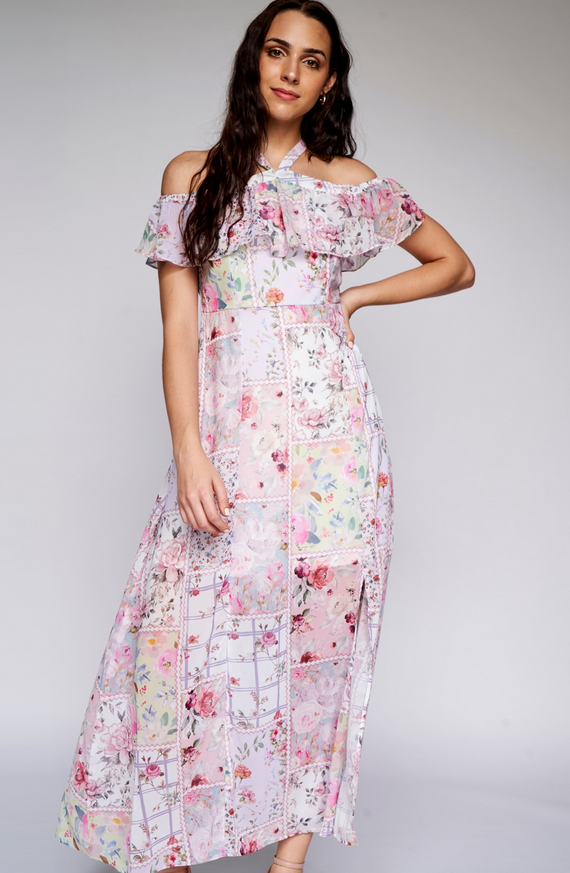  Multi Floral Straight Gown