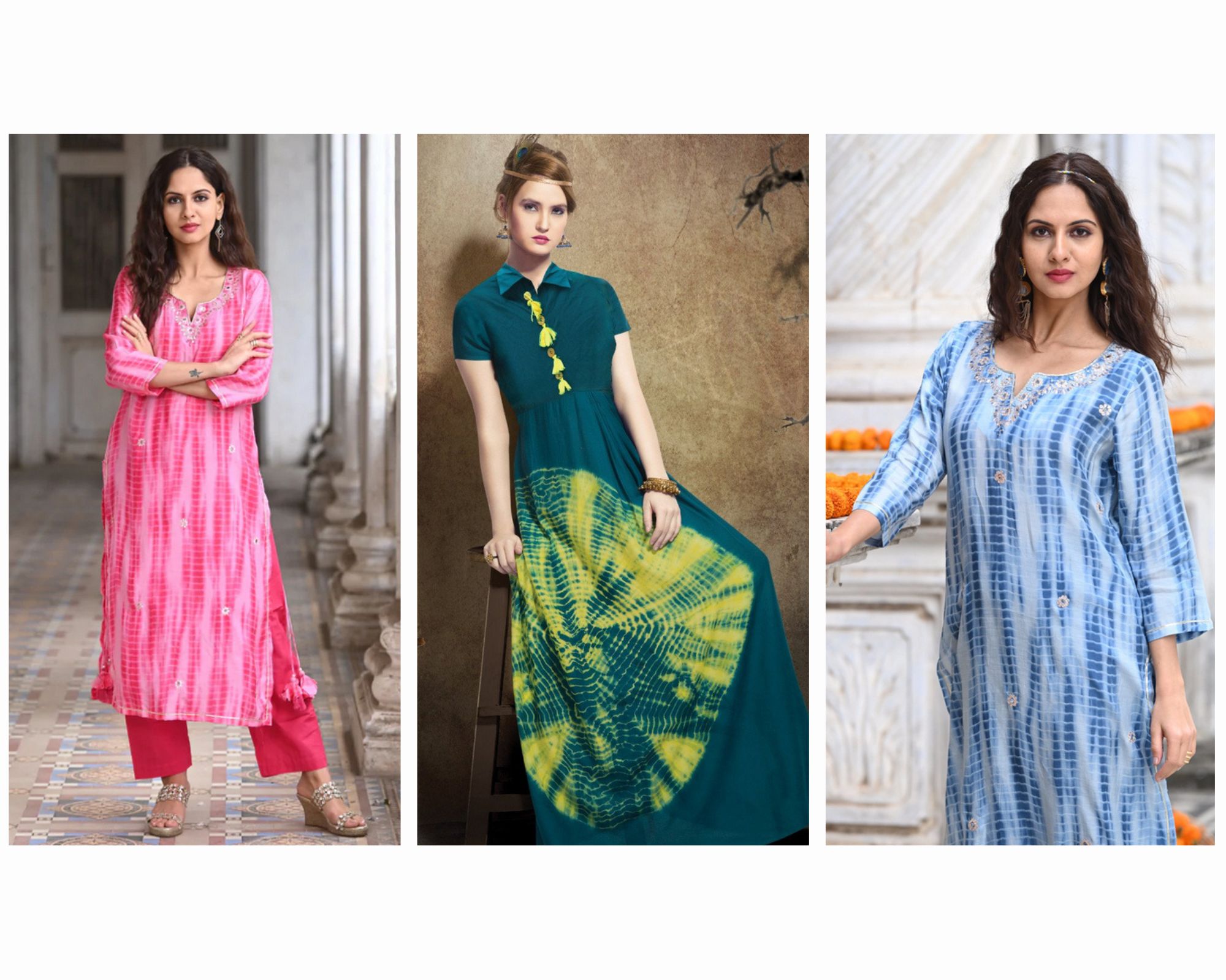 Kalamkari and Indigo Shrug Style Dress/Kurta - Antargya