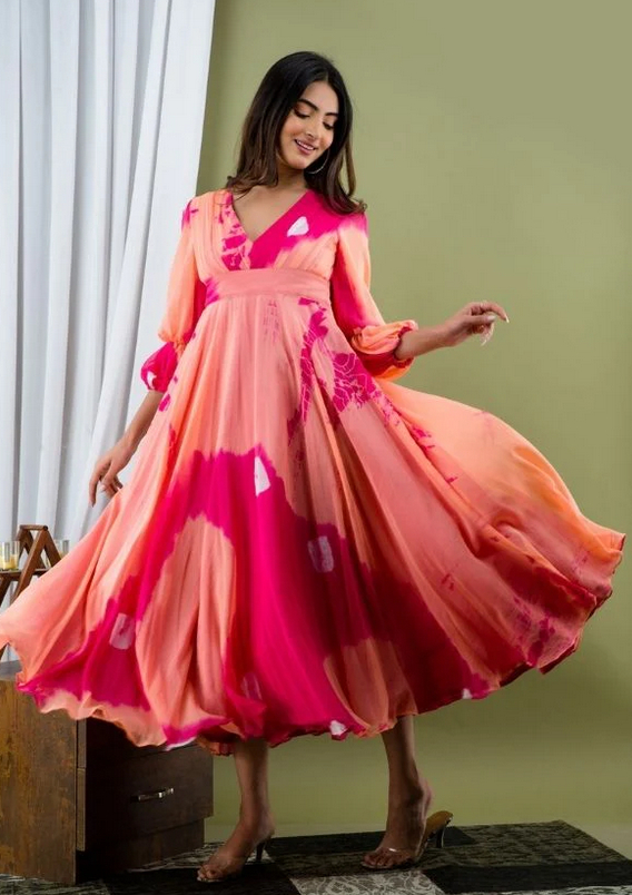Pink Shibori Dress