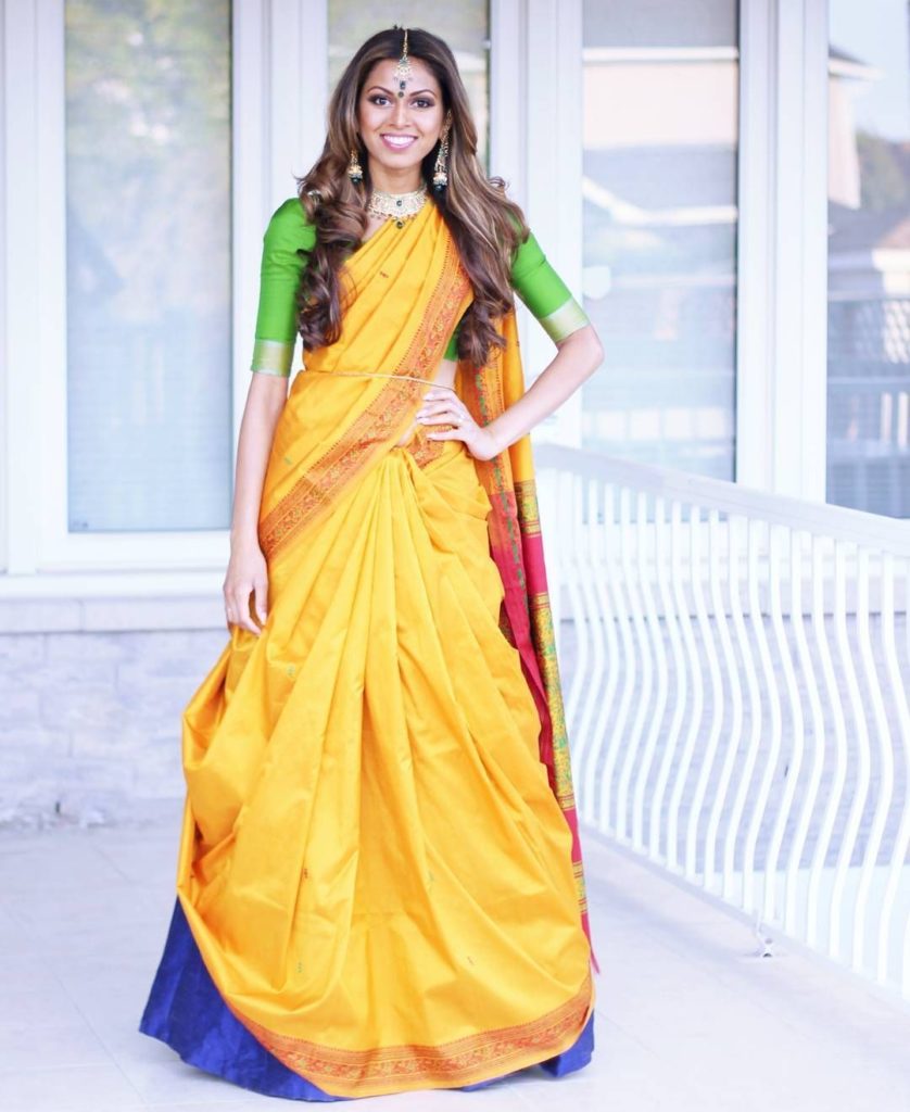 Half saree lehenga style