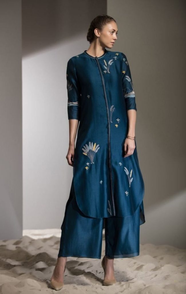 KURTI WITH NARROW PALAZZO SUIT FOR PARTY WEAR