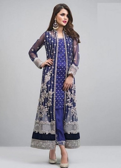 HEAVY EMBROIDERED JACKET WITH SLEEVELESS KURTI AND CROP PANT
