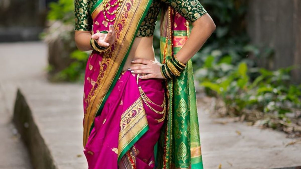 9 yards saree - Nauvari Saree from Maharashtra & Pure Silk Sarees