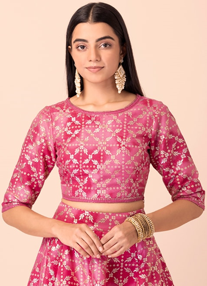 bandhani blouse brasso saree blouse designs