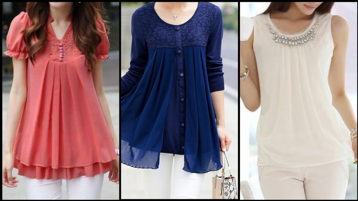 chiffon top style for ladies