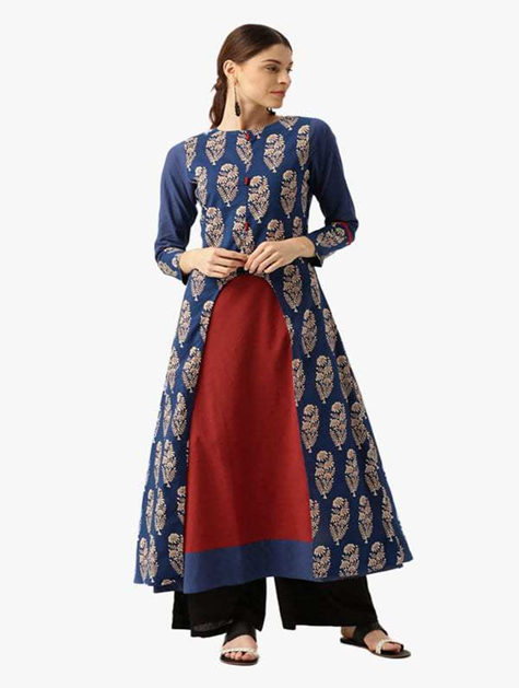 how to style kurti in winter
Try A Layered Kurti 