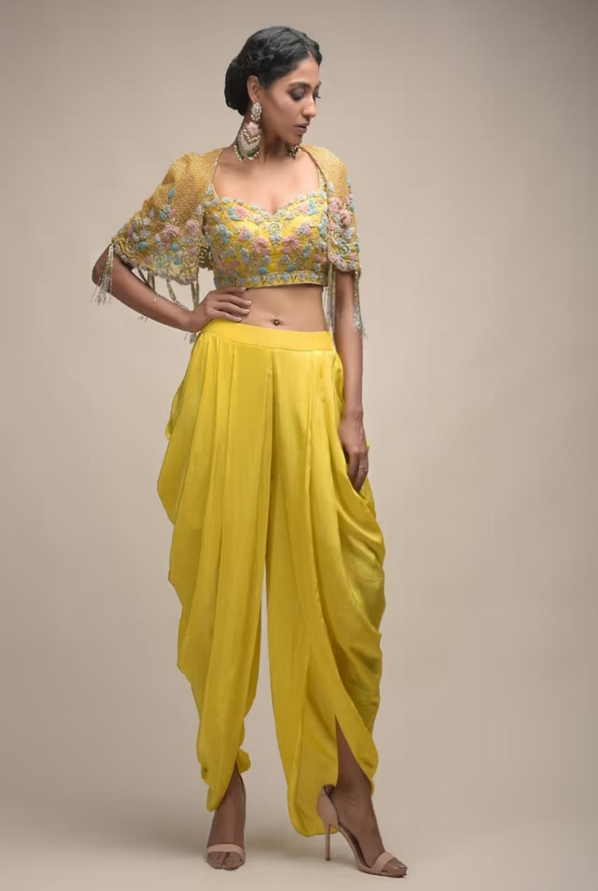 what to wear on pag phera
Dhoti With Crop Top 