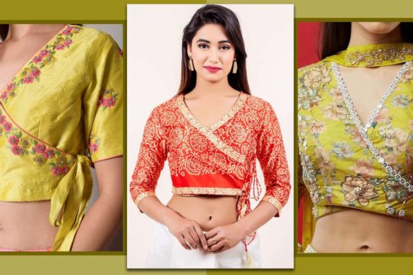 angrakha blouse design