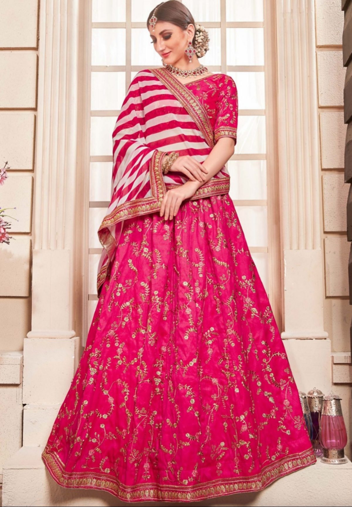 Buy Green Lehenga And Dupatta Organza Blouse Banarasi Bridal Set For Women  by Nitika Gujral Online at Aza Fashions.