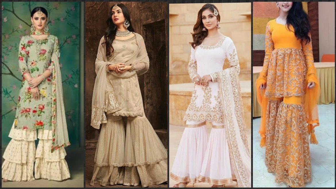different types of sharara suit