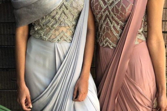 types of saree wearing style