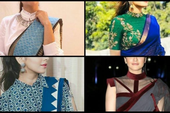 collar neck blouse designs
