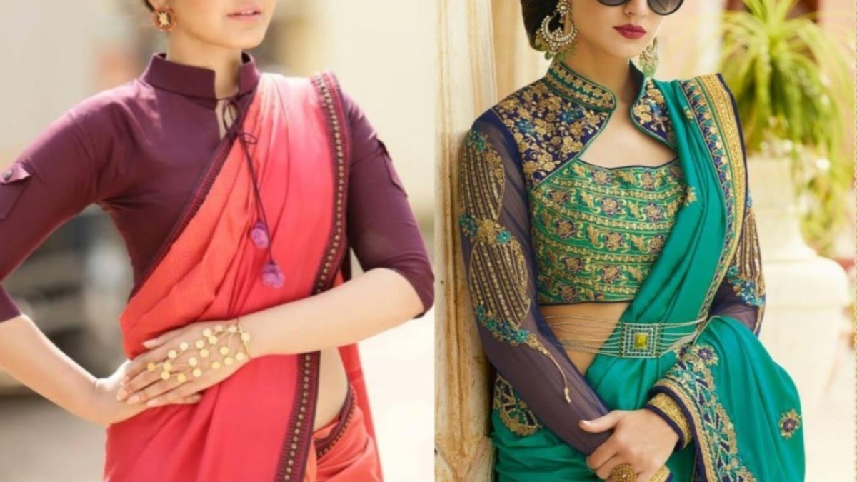 Collar neck blouse designs for indian sarees free – Shop Sarees with Collar  Neck Blouse Online at – Blouses Discover the Latest Best Selling Shop  women's shirts high-quality blouses