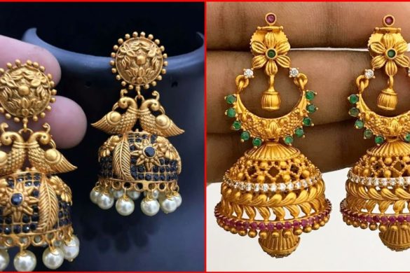 Traditional Jhumka Designs in Gold