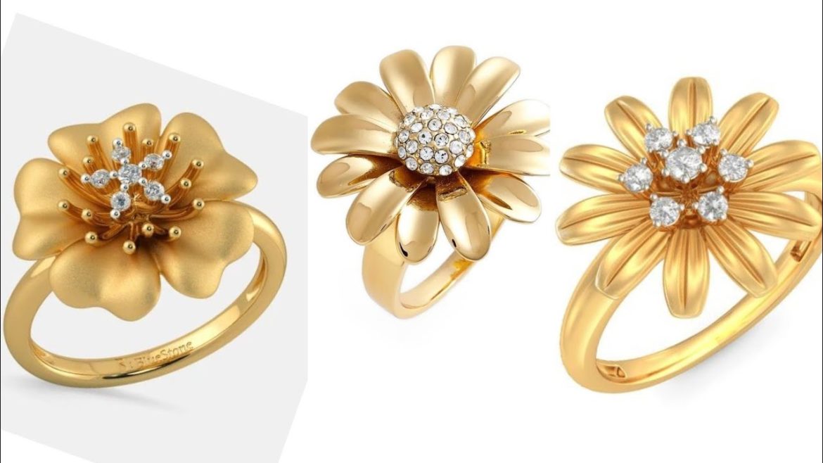 Gold Ring Flower Design